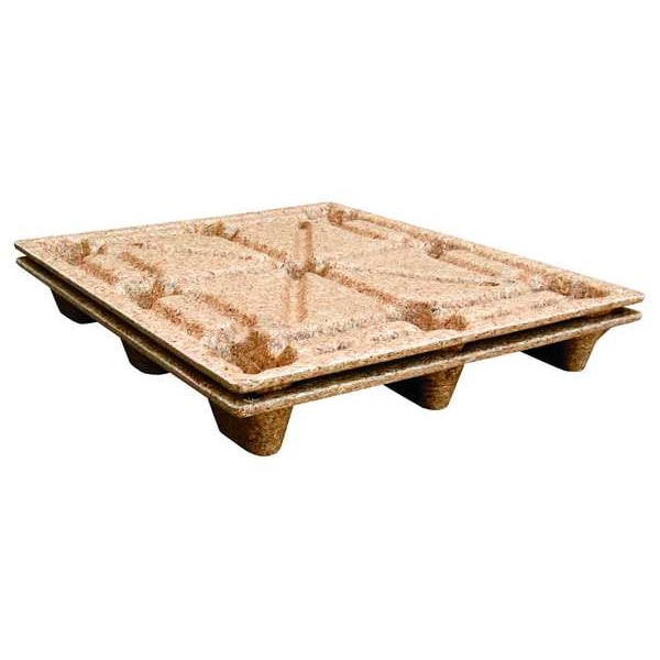 Recycled Pressed Wood Pallet, 40 1/4 in L, 48 1/4 in W, 5 5/8 in H, 2,000 lb Dynamic