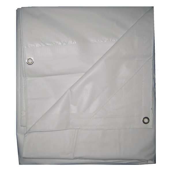 Standard Duty Tarp, 10 ft x 20 ft, 5.1 Mil, White, Polyethylene