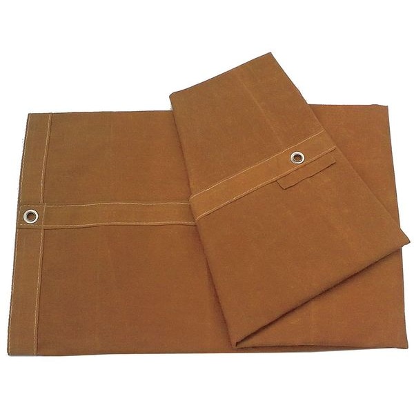 Standard Duty Tarp, 11 ft 6 in x 15 ft 6 in, 20 Mil, Brown, Cotton Canvas