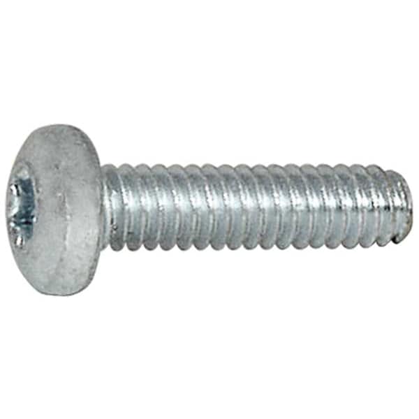 3/8"-16 x 1-1/2 in Torx Truss Machine Screw, Zinc Plated Steel, 50 PK