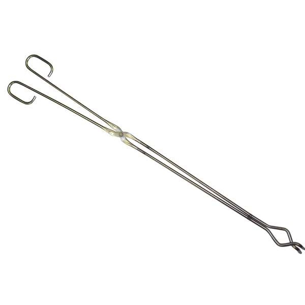 Crucible Tongs, 20 In, Nickel Plated Steel