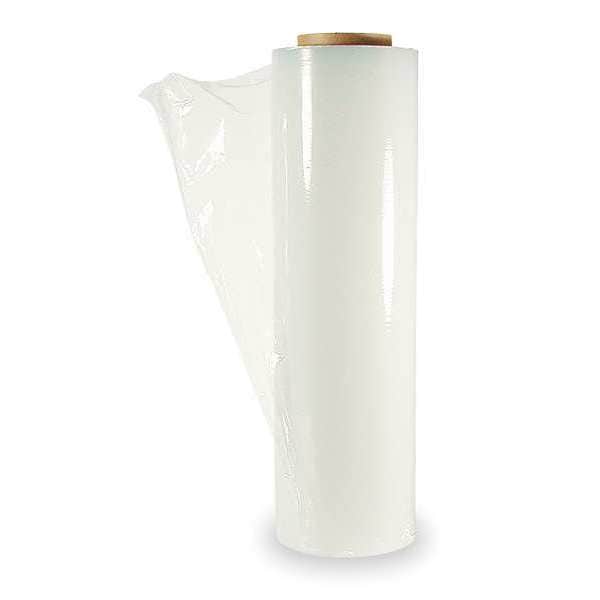 Hand Stretch Wrap, 14 in W x 1500 ft L, 80 ga, Cast Style, Clear, Standard Duty