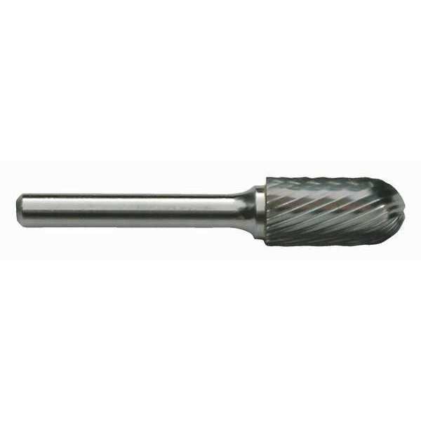 1/2x1/4 Hardened Steel Shank Standard Cut Carbide SC-5 Cle-Line 1847 Cylindrical Ball Nose Bur