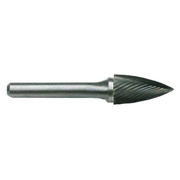 1/4x1/8 Hardened Steel Shank Standard Cut Carbide SG-51 Cle-Line 1849 Pointed Tree Bur