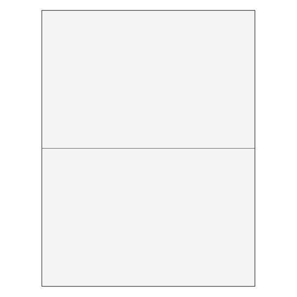 Tape Logic Rectangle Laser Labels, 8 1/2" x 5 1/2", Glossy White, PK200