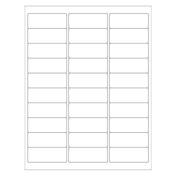 Tape Logic Weather-Resistant Laser Labels, 2 5/8" x 1", White, PK3000