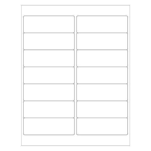 Tape Logic Rectangle Laser Labels, Master Case, 4" x 1 1/3", White, PK14000