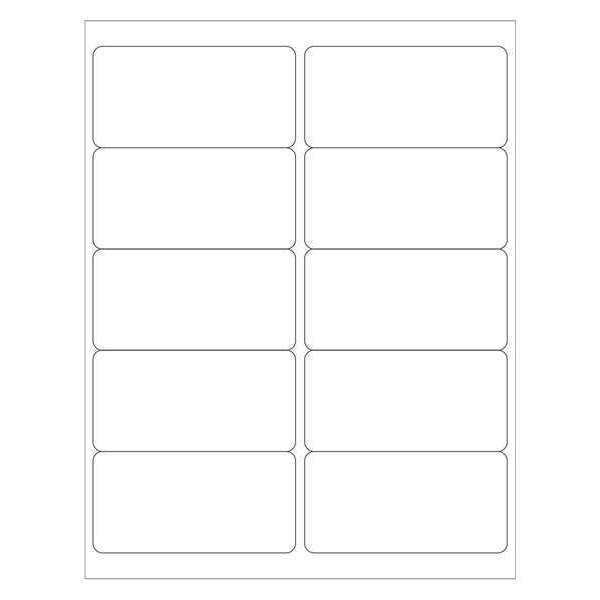 Tape Logic Weather-Resistant Laser Labels, 4" x 2", White, PK1000