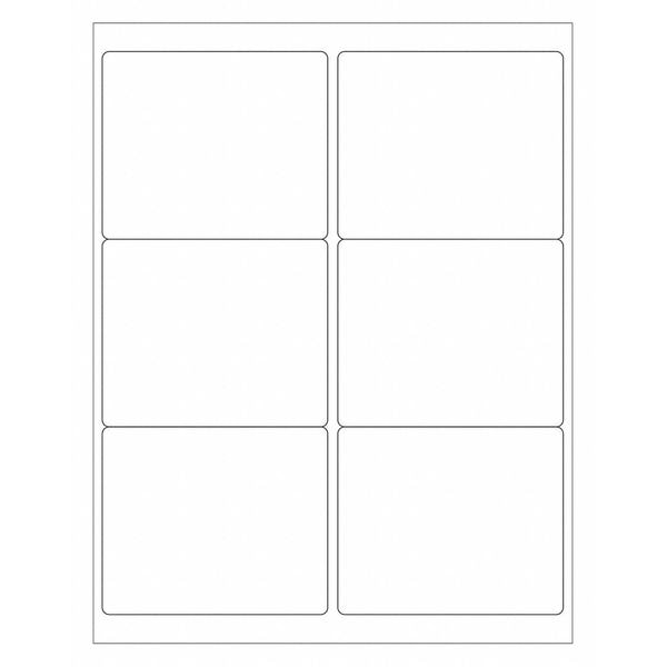 Tape Logic Weather-Resistant Laser Labels, 4" x 3 1/3", White, PK600