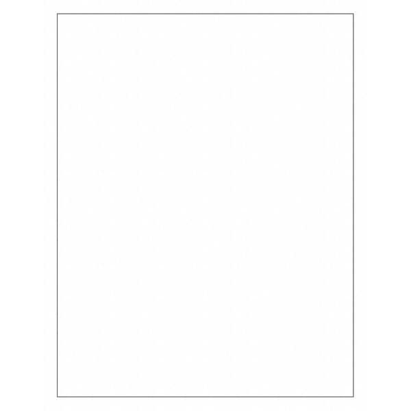 Tape Logic Rectangle Laser Labels, 8 1/2" x 11", Glossy White, PK100