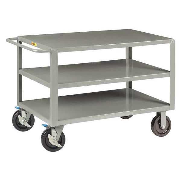 Heavy-Duty Shelf Truck, 5000 lb., 24 x 48", Steel, 5000 lb Load Capacity, 3 Shelves, 53 1/2 in L