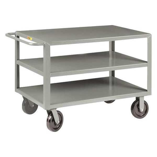 Extr Heavy Dty Shelf Truck, 5000lb, 24x36", Steel, 5000 lb Load Capacity, 3 Shelves, 41 1/2 in L