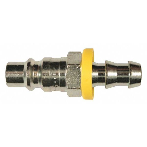 H Style Push-Lock Plug, 3/8"Hose Barb, PK5