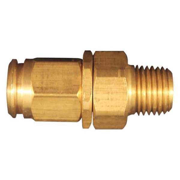 Cobra Flex Hose Fitting, 1/4" MNPT, PK10, Brass, 10 PK