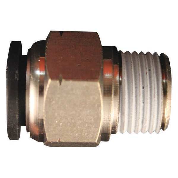 PTC Tube Fitting, 1/2" MNPT, 1/2" OD, PK10, Nylon, 10 PK