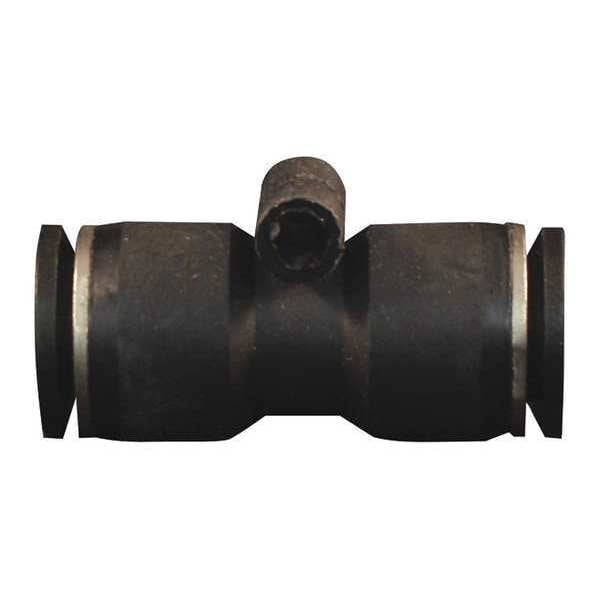 PTC Straight Union, 1/4" OD, PK10, Nylon, 10 PK