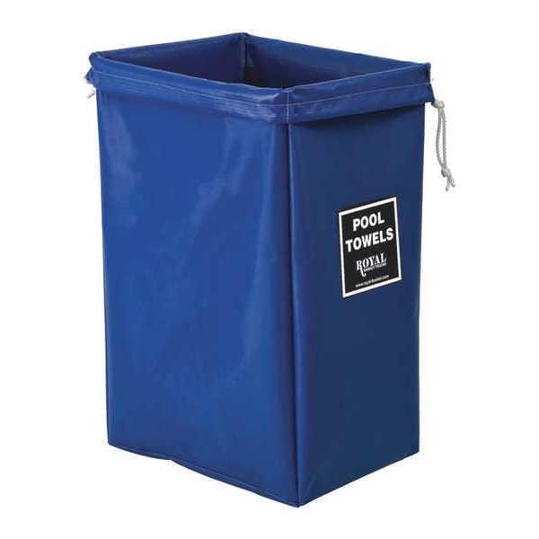 Hamper Bag, Blue Vinyl, Pool Towels