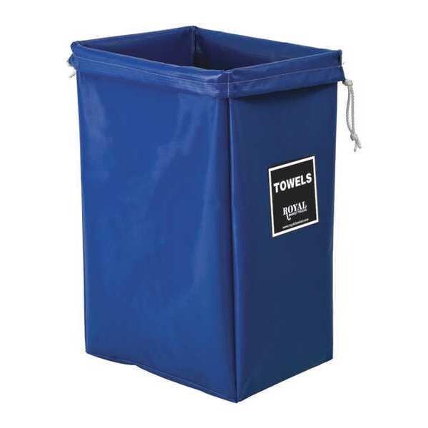 Hamper Bag, Blue Vinyl, Towels