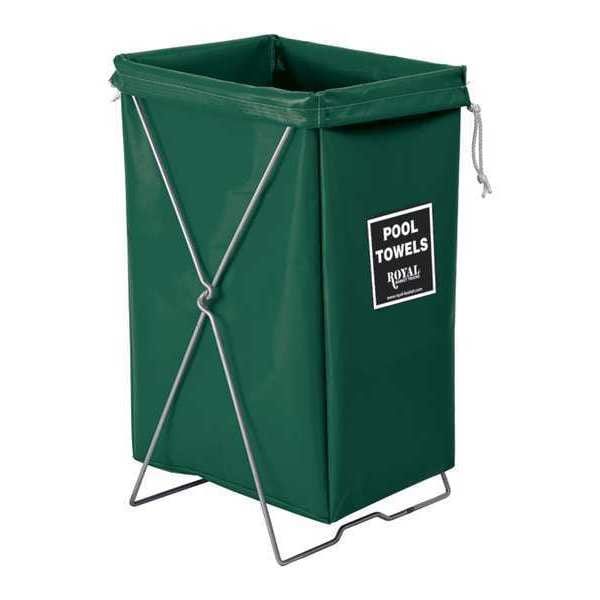 Hamper Kit, Green Vinyl, Pool Towels