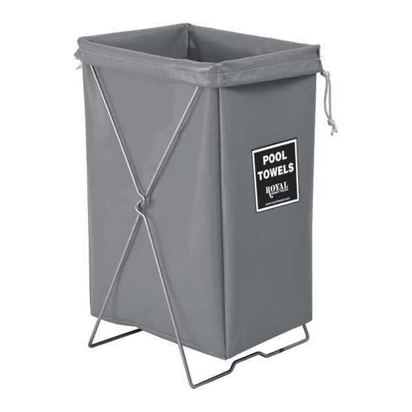 Hamper Kit, Gray Vinyl, Pool Towels