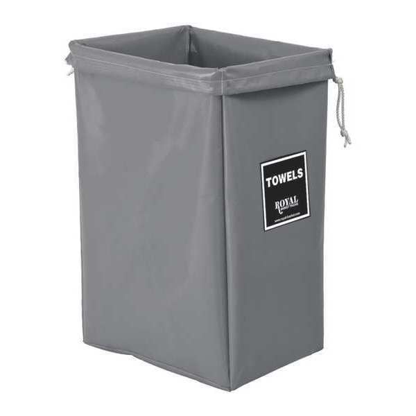 Hamper Bag, Gray Vinyl, Towels