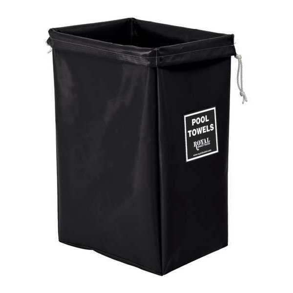Hamper Bag, Black Vinyl, Pool Towels