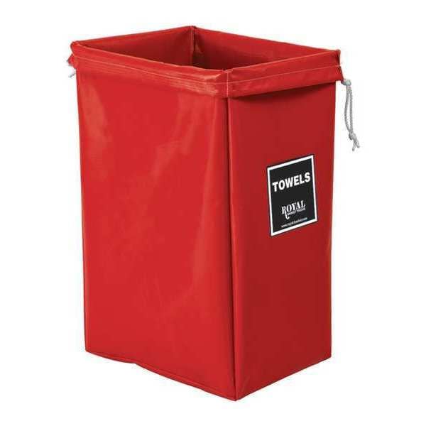 Hamper Bag, Red Vinyl, Towels