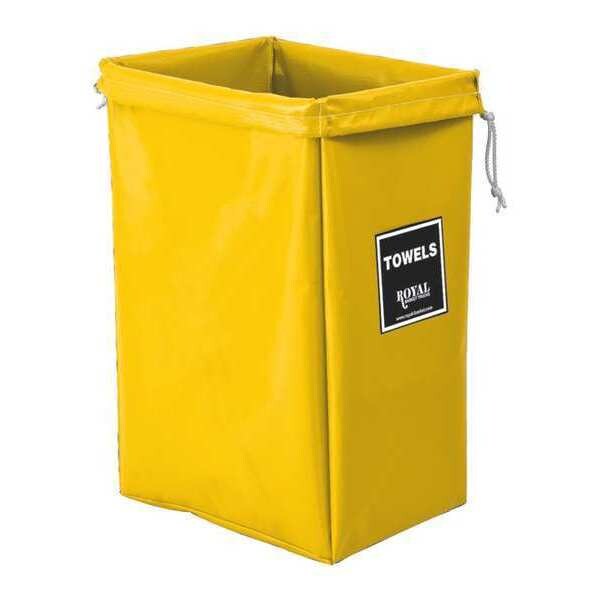 Hamper Bag, Yellow Vinyl, Towels