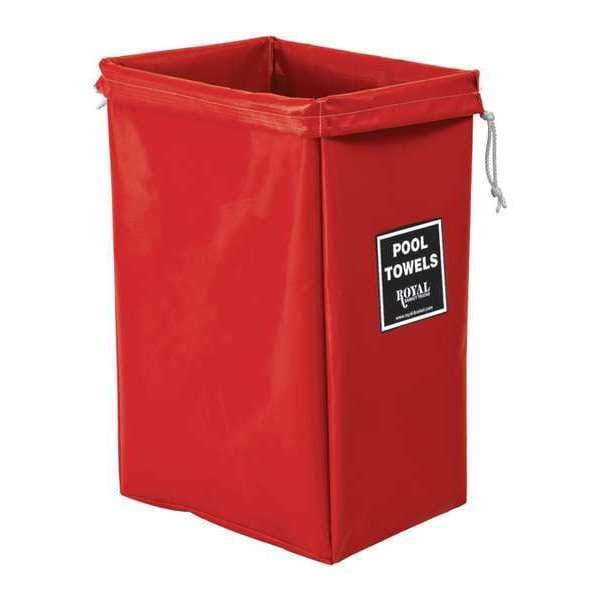 Hamper Bag, Red Vinyl, Pool Towels
