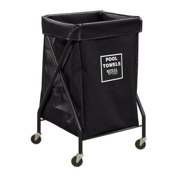 X-Frame Cart, 6 Bu, BK Vinyl, Pool Twl