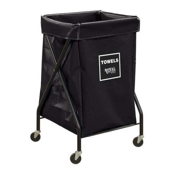 X-Frame Cart, 6 Bu, BK Vinyl, Towels