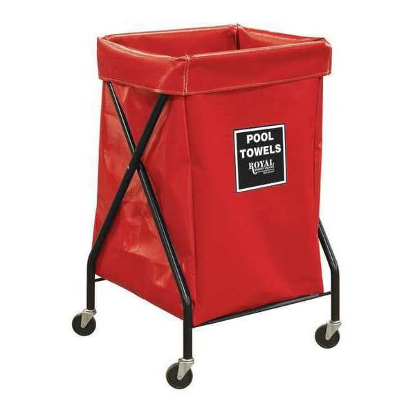 X-Frame Cart, 6 Bu, RD Vinyl, Pool Twl