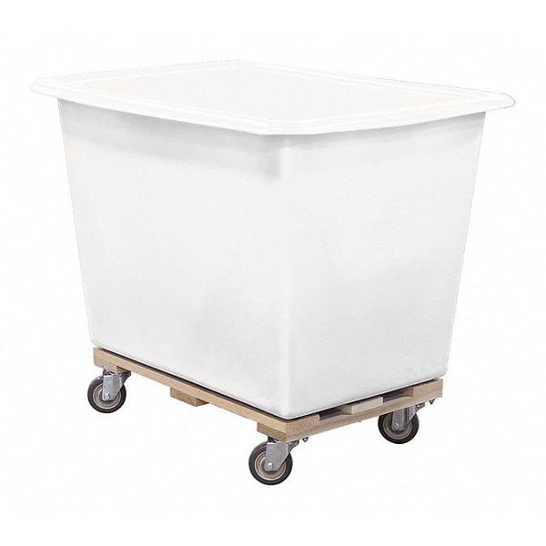 Poly Truck, 18 Bu, White, Wood Base