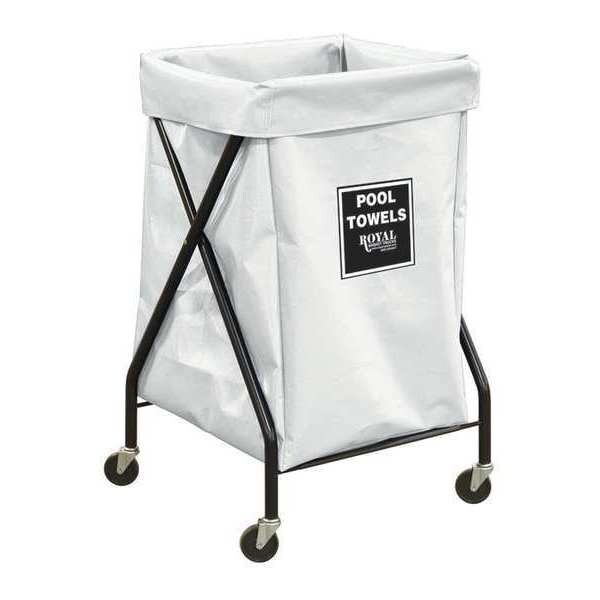 X-Frame Cart, 6 Bu, WH Vinyl, Pool Twl