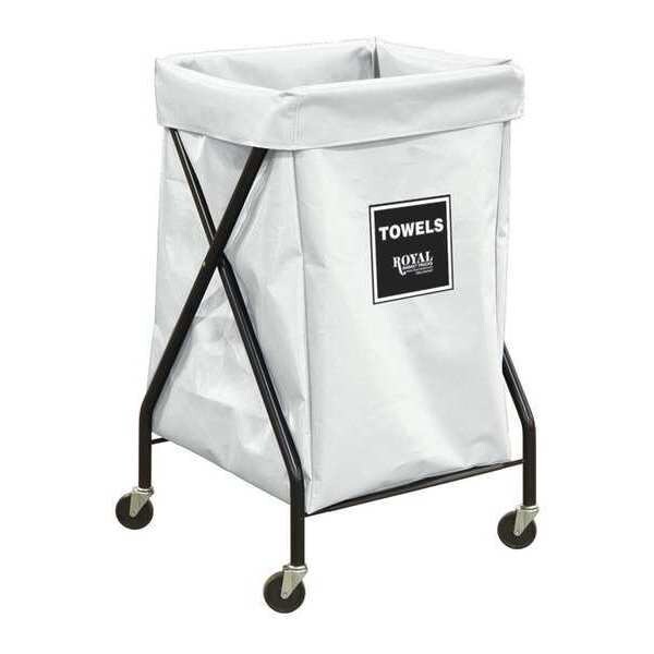X-Frame Cart, 6 Bu, WH Vinyl, Towels