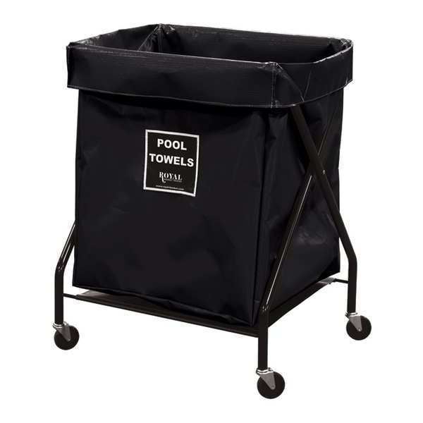 X-Frame Cart, 8 Bu, BK Vinyl, Pool Twl