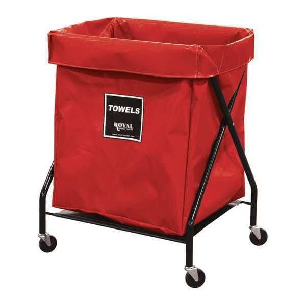 X-Frame Cart, 8 Bu, RD Vinyl, Towels