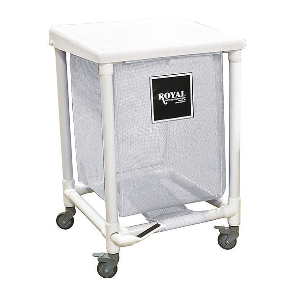 PVC Hamper, 24 gal., Sgl, White, FP