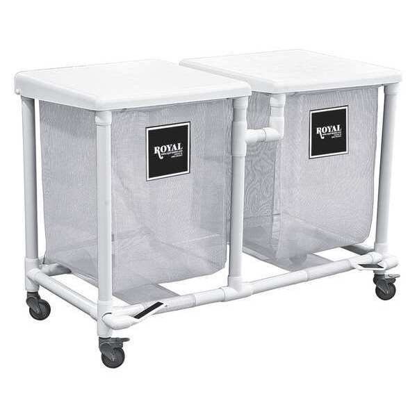 PVC Hamper, 24 gal., Dbl, White, FP