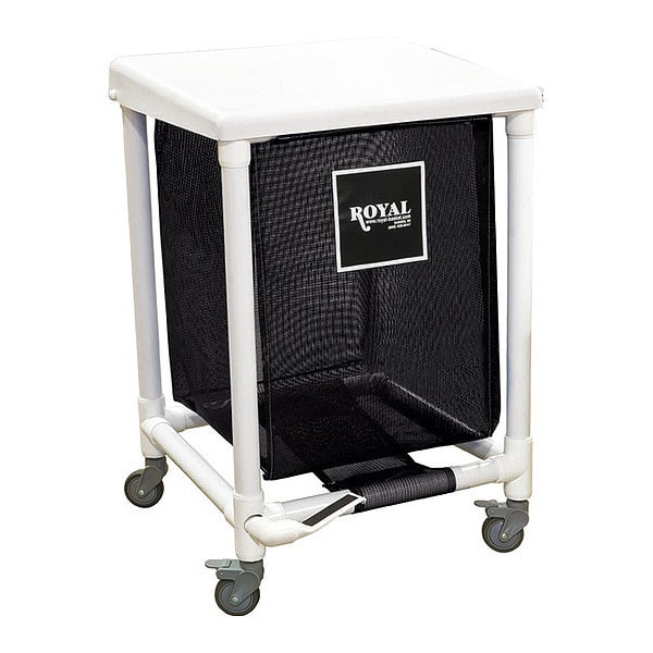PVC Hamper, 24 gal., Sgl, Black, FP
