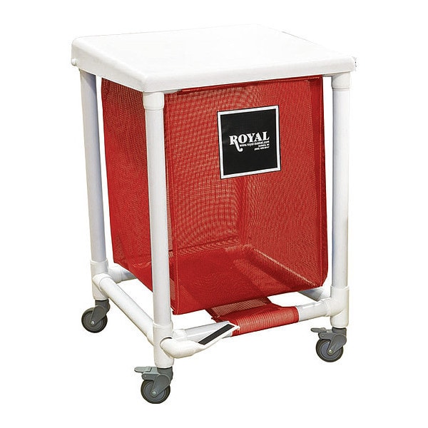 PVC Hamper, 24 gal., Sgl, Red, FP