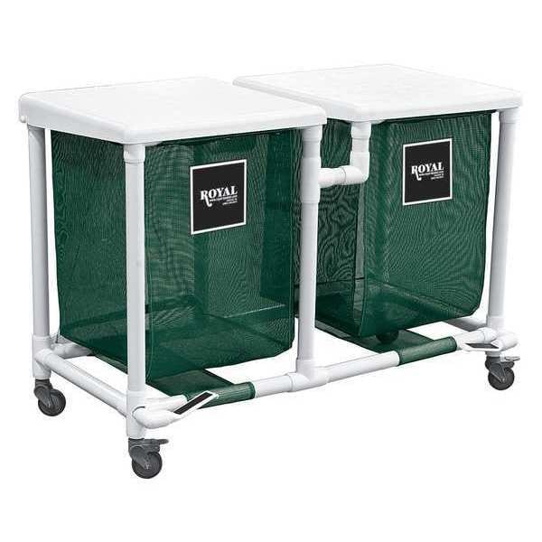 PVC Hamper, 24 gal., Dbl, Green, FP