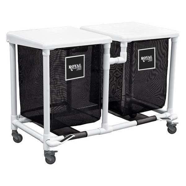 PVC Hamper, 24 gal., Dbl, Black, FP