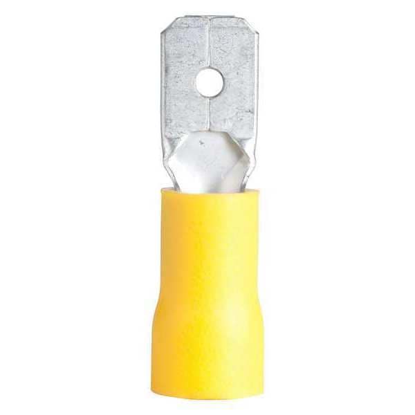 Disconnect, Male, 10 to 12AWG, Yellow, PK100