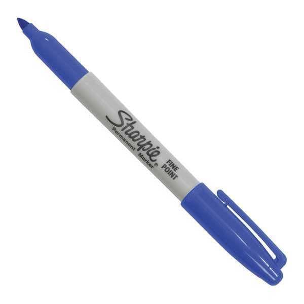 Sharpie Fine Point Permanent Markers, Blue, PK12