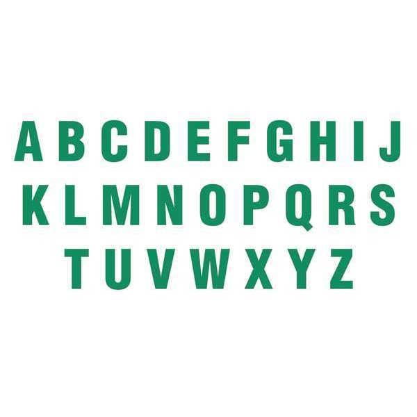 Die Cut Letter Magnets, Green, 3", PK108