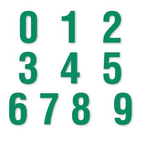 Die Cut Number Magnets, Green, 1-1/2, PK108