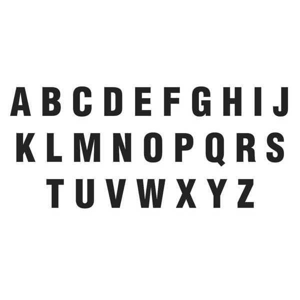 Die Cut Letter Magnets, Black, 1-1/2, PK108
