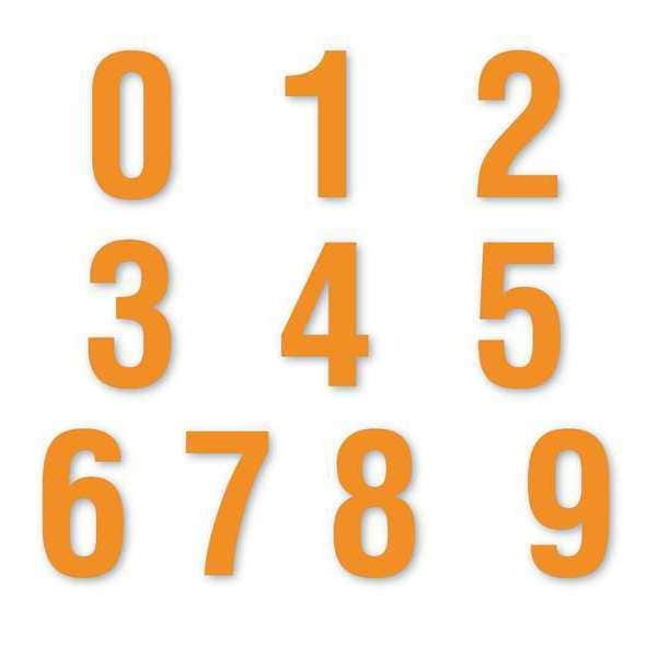 Die Cut Number Magnet, 1-1/2, PK108