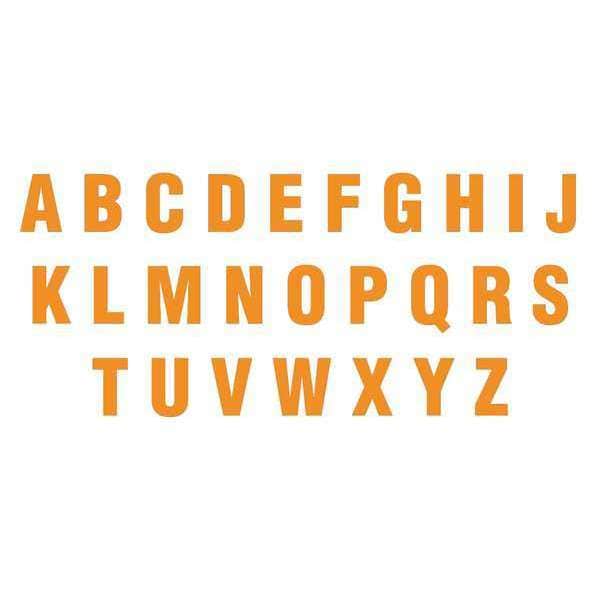 Die Cut Letter Magnets, Orange, 3", PK108